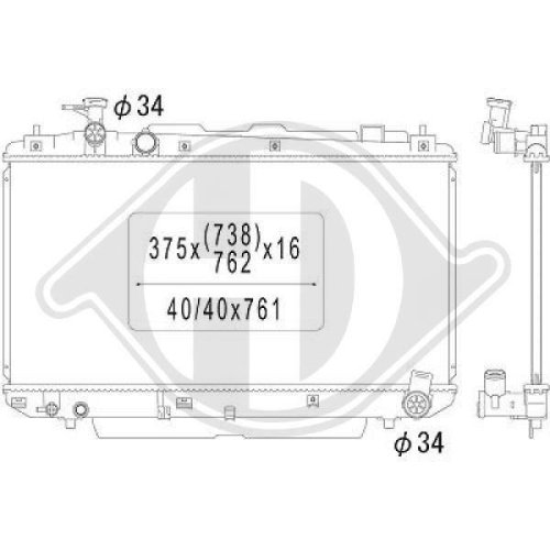 DIEDERICHS Radiateur, refroidissement du moteur DIEDERICHS Climate