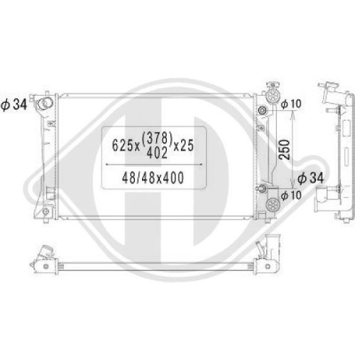 DIEDERICHS Radiator, engine cooling DIEDERICHS Climate