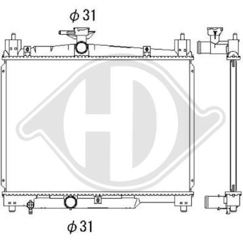 DIEDERICHS Radiador, refrigeración del motor DIEDERICHS Climate