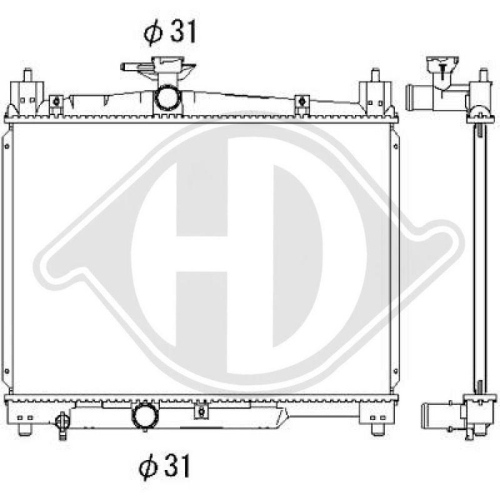 DIEDERICHS Radiador, refrigeración del motor DIEDERICHS Climate