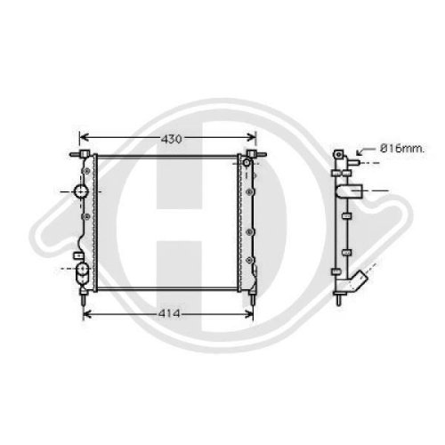 DIEDERICHS Radiateur, refroidissement du moteur DIEDERICHS Climate