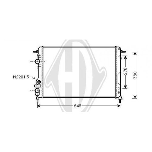 DIEDERICHS Radiateur, refroidissement du moteur DIEDERICHS Climate