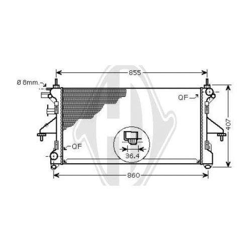 DIEDERICHS Radiator, engine cooling DIEDERICHS Climate