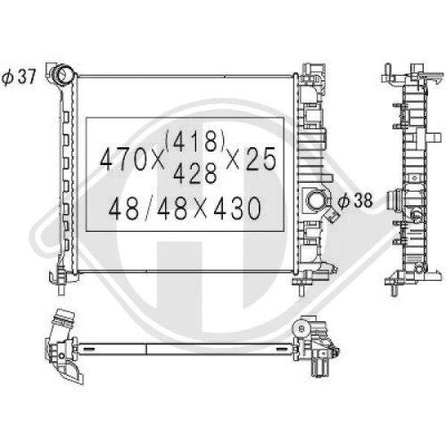 DIEDERICHS Radiator, engine cooling DIEDERICHS Climate