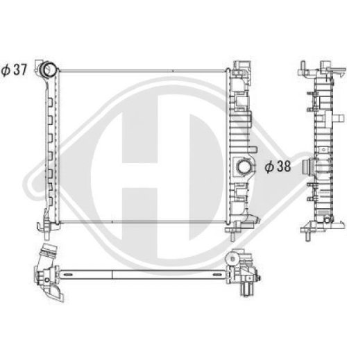 DIEDERICHS Radiateur, refroidissement du moteur DIEDERICHS Climate