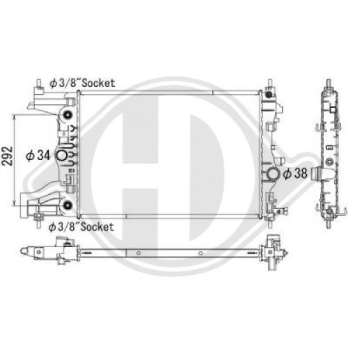 DIEDERICHS Radiator, engine cooling DIEDERICHS Climate