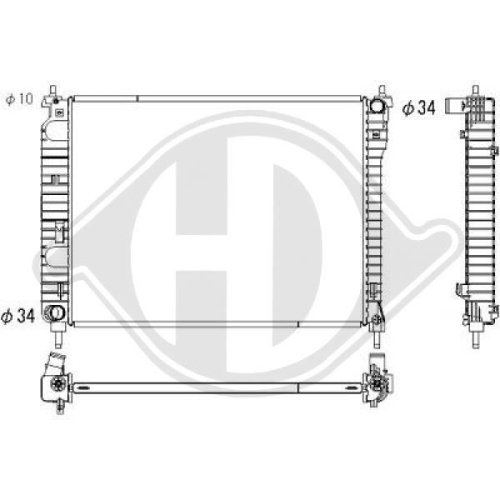 DIEDERICHS Radiator, engine cooling DIEDERICHS Climate