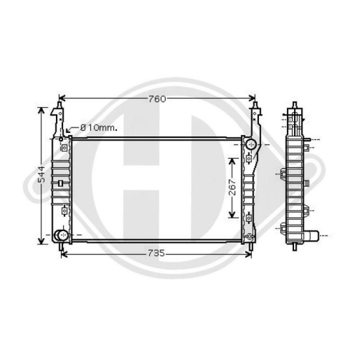 DIEDERICHS Radiateur, refroidissement du moteur DIEDERICHS Climate