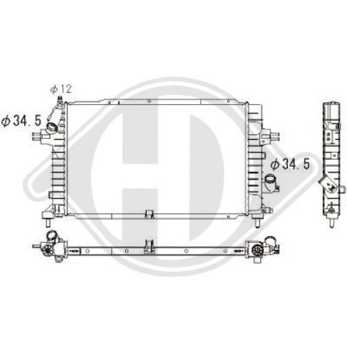 DIEDERICHS Radiateur, refroidissement du moteur DIEDERICHS Climate