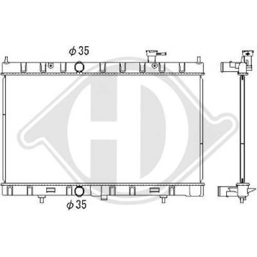 DIEDERICHS Radiateur, refroidissement du moteur DIEDERICHS Climate