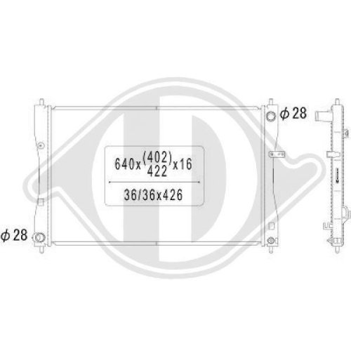 DIEDERICHS Radiateur, refroidissement du moteur DIEDERICHS Climate