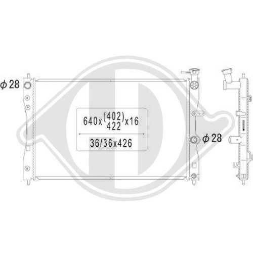DIEDERICHS Радиатор, охлаждение двигателя DIEDERICHS Climate