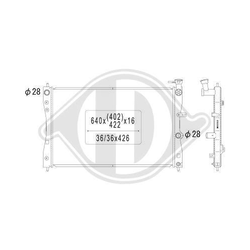 DIEDERICHS Radiateur, refroidissement du moteur DIEDERICHS Climate