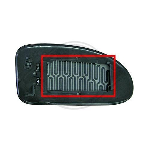 DIEDERICHS Vidro de espelho, espelho retrovisor exterior