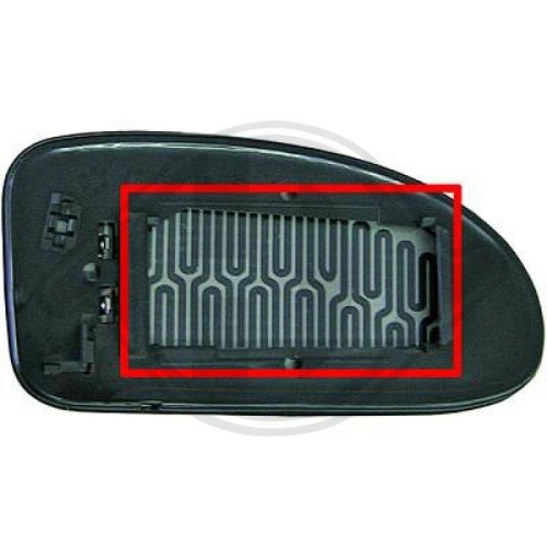 DIEDERICHS Cristal de espejo, retrovisor exterior