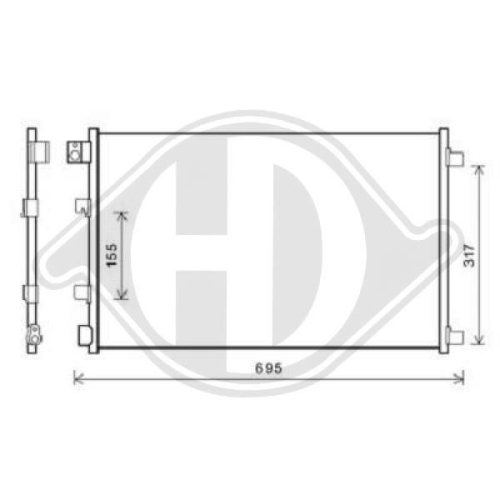 DIEDERICHS Condenser, air conditioning DIEDERICHS Climate