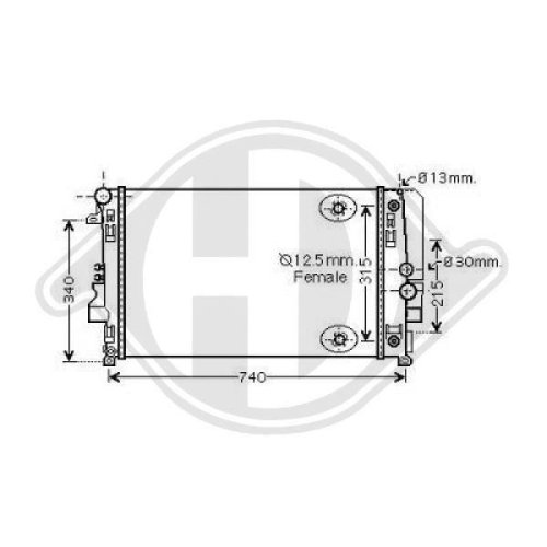 DIEDERICHS Radiateur, refroidissement du moteur DIEDERICHS Climate