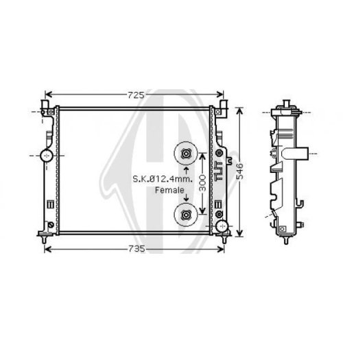 DIEDERICHS Radiator, engine cooling DIEDERICHS Climate