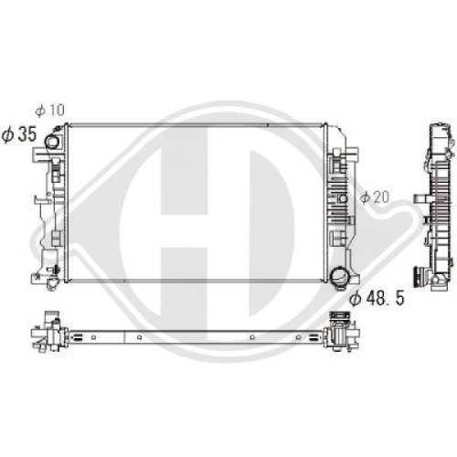 DIEDERICHS Radiator, engine cooling DIEDERICHS Climate