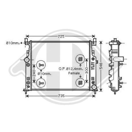 DIEDERICHS Radiateur, refroidissement du moteur DIEDERICHS Climate