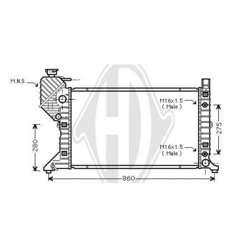 DIEDERICHS Radiator, engine cooling DIEDERICHS Climate