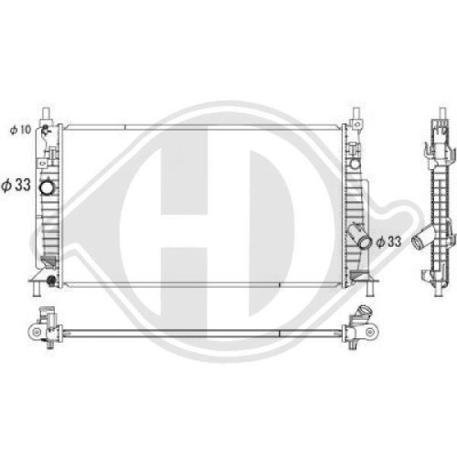 DIEDERICHS Radiateur, refroidissement du moteur DIEDERICHS Climate