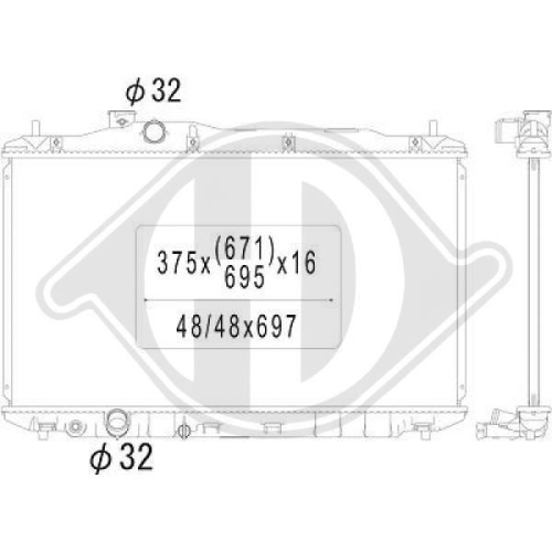 DIEDERICHS Radiator, engine cooling DIEDERICHS Climate
