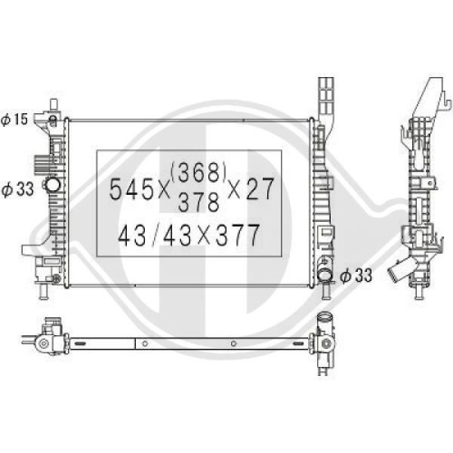 DIEDERICHS Radiator, engine cooling DIEDERICHS Climate