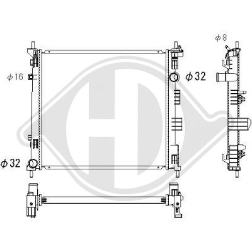 DIEDERICHS Radiateur, refroidissement du moteur