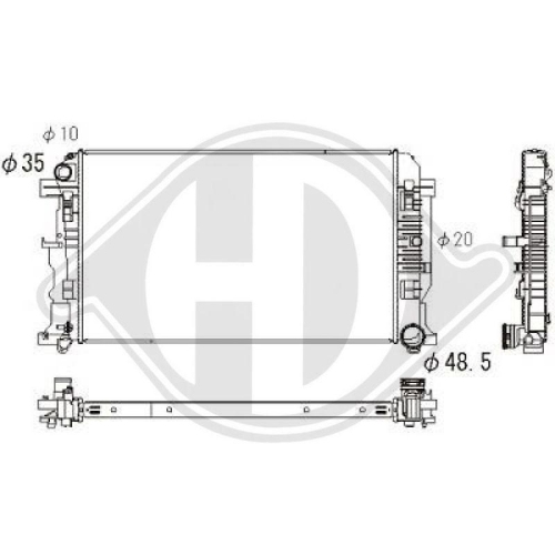 DIEDERICHS Radiador, refrigeración del motor DIEDERICHS Climate
