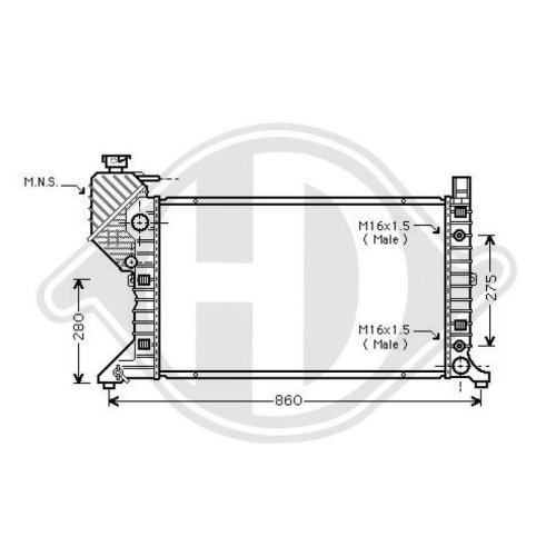DIEDERICHS Radiador, refrigeración del motor DIEDERICHS Climate
