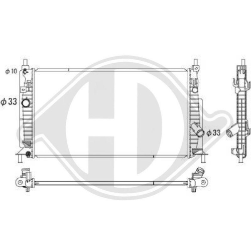 DIEDERICHS Radiador, refrigeración del motor DIEDERICHS Climate