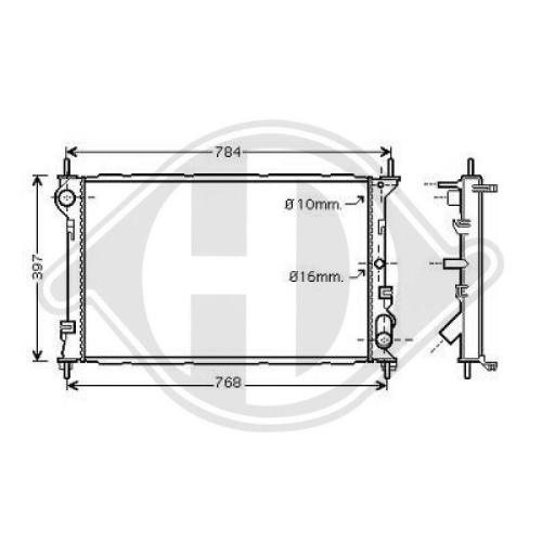 DIEDERICHS Radiateur, refroidissement du moteur DIEDERICHS Climate