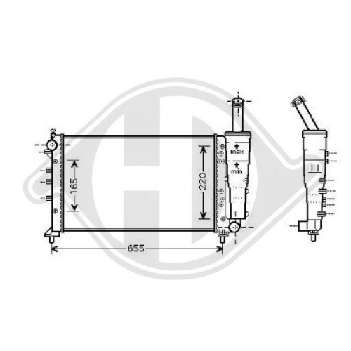 DIEDERICHS Radiateur, refroidissement du moteur DIEDERICHS Climate