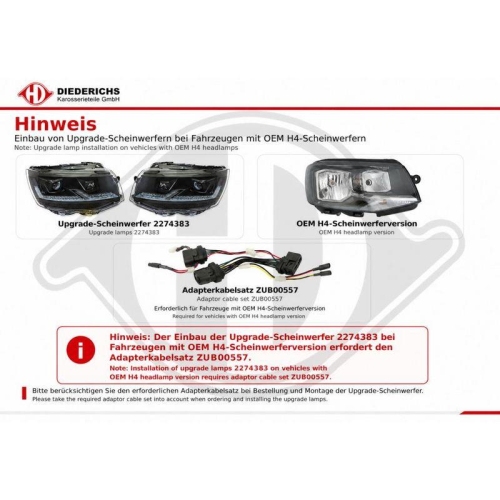 DIEDERICHS Hauptscheinwerfersatz HD Tuning