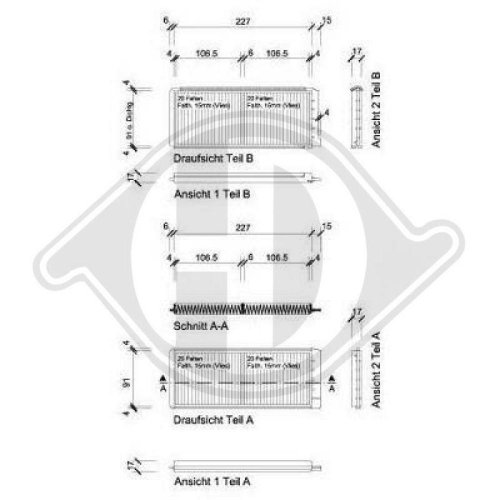 DIEDERICHS Radiateur, refroidissement du moteur DIEDERICHS Climate