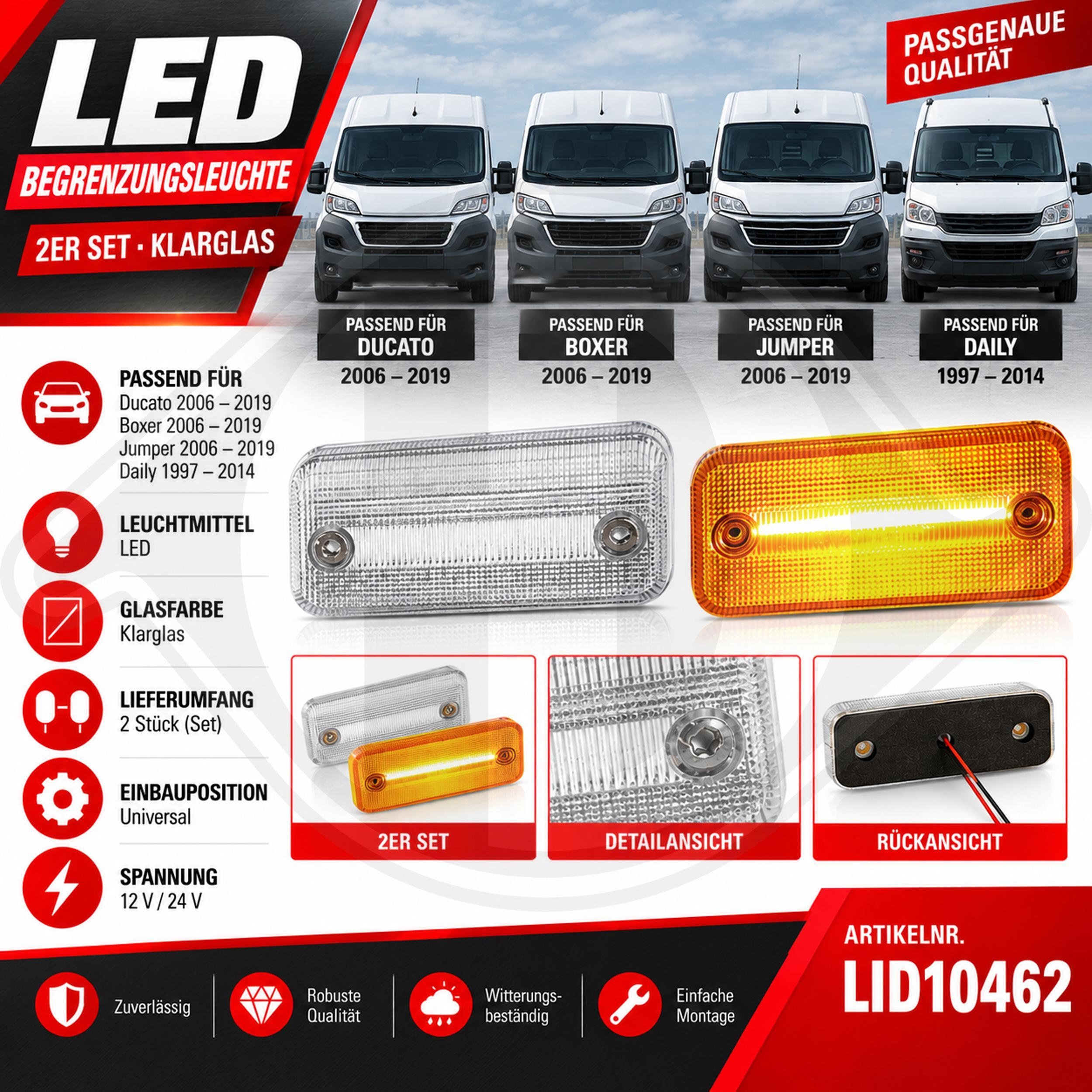 DIEDERICHS Riflettore, Luce di posizione/ ingombro HD Tuning