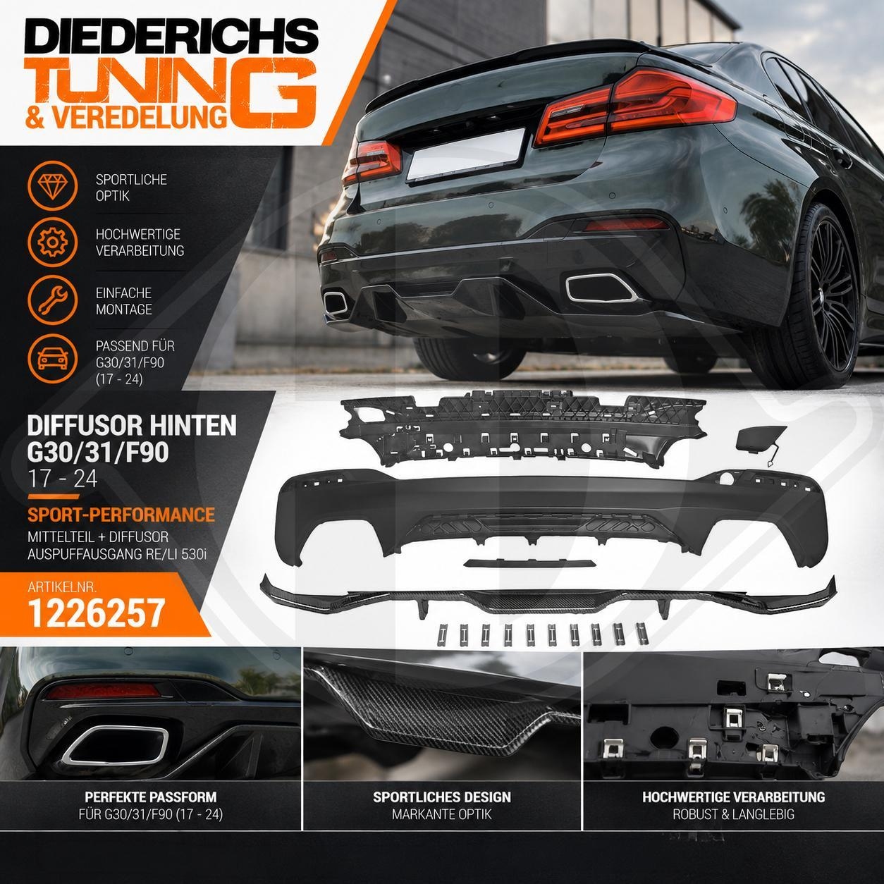 DIEDERICHS Plaat, bumper HD Tuning